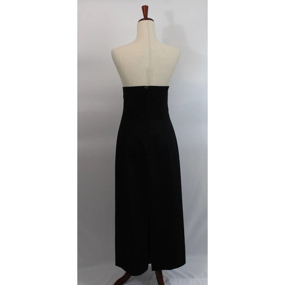 Goop G. Label Elegant Black Strapless Midi Dress - Picture 4 of 10
